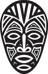 Intricate Echoes Vector Tribal Mask Icon Sacred Impression African Mask Vector Logo