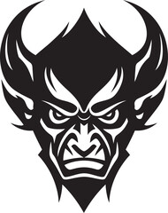 Infernal Ire Black Vector Devil Unleashes Fiery Rage Pandemonium s Pawn Black Devil s Grin Commands Chaos