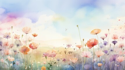 Springtime Florals in Watercolor: Vibrant Background Images.  Immerse yourself in the beauty of spring with our collection of background images featuring vibrant watercolor flowers. 