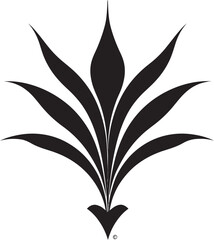 Herbal Harmony Vector Aloe Plant Emblem Organic Radiance Black Aloe Plant Icon