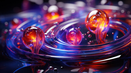 Artistic abstract image of quantum fluid