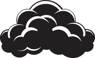 Raging Nimbus Black Cloud Character Logo Stormy Outburst Angry Cloud Design