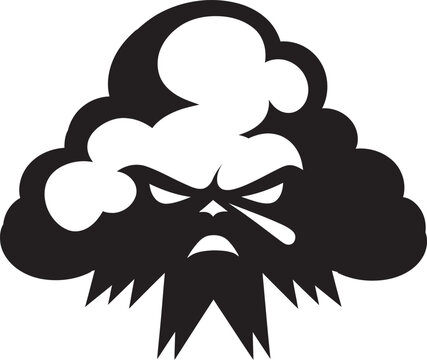 recommend clip art: Angry Cyclone Cartoon Cloud Black Logo Menacing Thunderhead Angry Cloud Icon Design