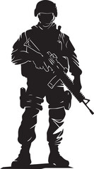 Battle Ready Warrior Black Emblem Strategic Defender Armed Sentinel Logo