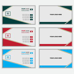 modern geometric business card.