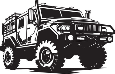 Pathfinder Reconnaissance Black SUV Icon Strategic Rover 4x4 Black Emblematic Design © BABBAN