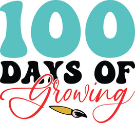 100 Days Of Growing Retro SVG Design