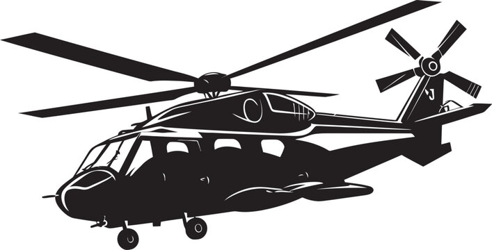black helicopter silhouette, side view clip art preview