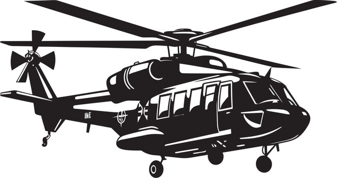 black helicopter graphic, side view clip art preview
