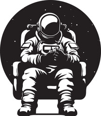 Celestial Pioneer Vector Space Explorer Galactic Trailblazer Astronaut Helmet Symbol