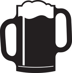 Hop Harvest Vector Beer Stein Logo Pilsner Icon Black Beer Mug Design