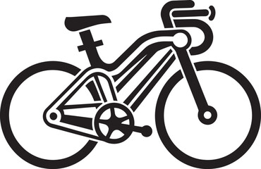 SpeedGear Black Bike Logo Icon CityPedal Vector Bike Emblem