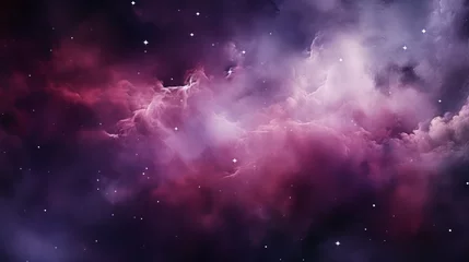 Foto op Aluminium Purple and red color tones of outer space galaxy, supernova nebula background © Hendrikus