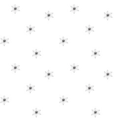 Line art Floral background. Delicate seamless vector pattern flowers of clematis. Hand drawn elements for design packaging textile wallpaper fabric