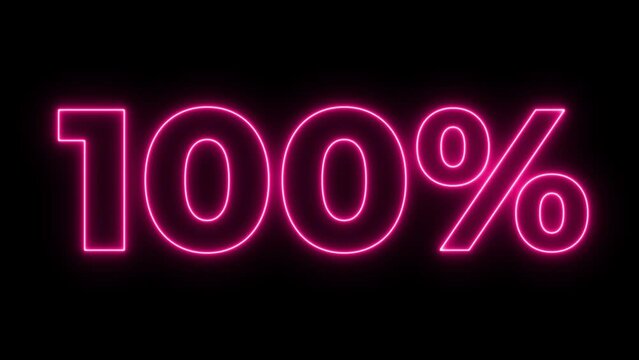 Pink Neon 100 Percent Animation.
