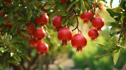 pomegranate fruit on tree
