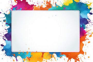 Creative Frame Design with Colorful Splash