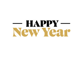 Happy new year greeting logo.