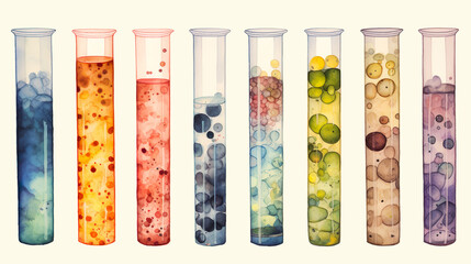 Spectrum of Science: Watercolor Test Tubes