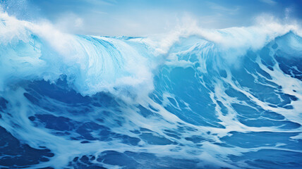 Fototapeta premium Serene Ocean Waves Background