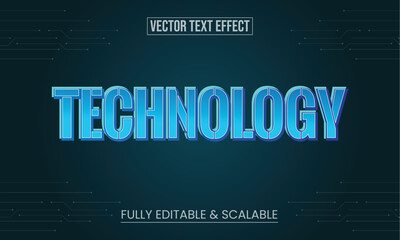 Modern Vector Editable Technology Text Effect