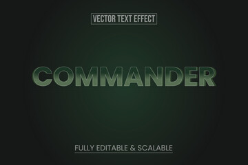Vector Modern Editable Commander Text Effect 