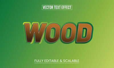Modern Vector Editable Wood Text Effect