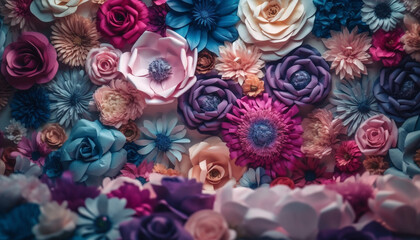 Floral bouquet of colorful blossoms brings nature beauty indoors generated by AI