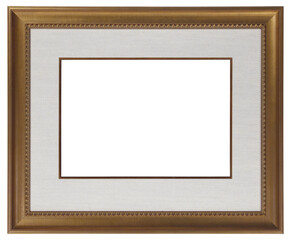 Wide old picture frame in PNG format on a transparent background.