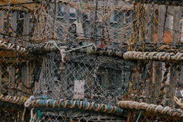 fishing net and rope