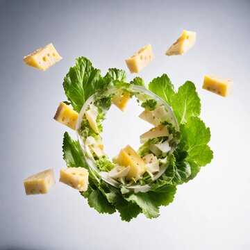 salad with egg and cheese