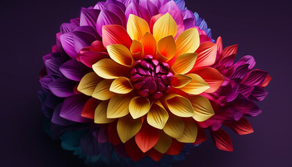 A vibrant bouquet of colorful flowers symbolizes beauty in nature generated by AI
