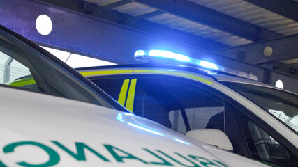 Scottish Ambulance Service cars with blue lightbar