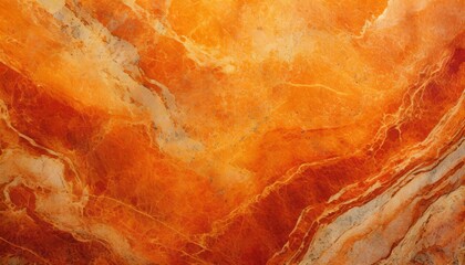 Colorful orange marbled stone pattern