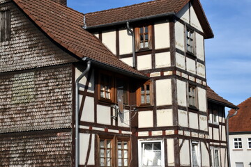 Malerische Fachwerkhäuser in Bad Zwesten