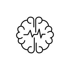 Epilepsy vector line icon illustration