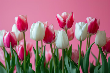 Elegant Pink Tulips in Bloom
