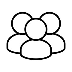 People, group, team line icon vector design template illustration in trendy flat style to suit your web design