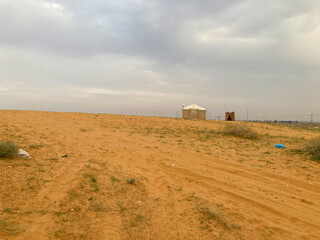 A tent in Al-Nafud, east of Buraydah Al-Qassim, Saudi Arabia
