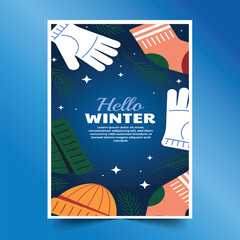 flat banner collection wintertime season design vector illustration