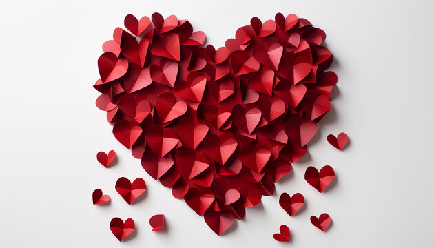 Romantic heart shapes symbolize love on February 14th generated by AI
