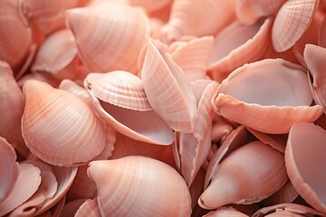 A close up bunch of shells. - Powered by Adobe