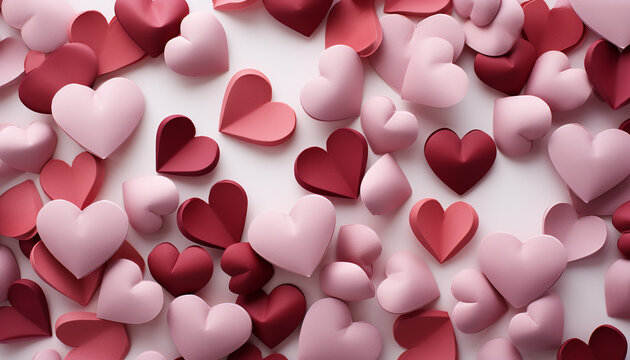 Love is in the air with hearts and romance generated by AI