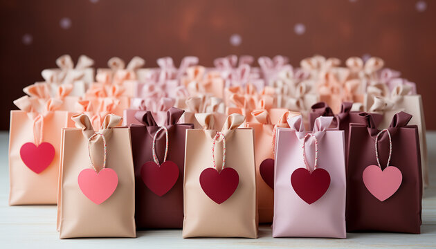 Love is a gift, a heart shaped chocolate packet generated by AI