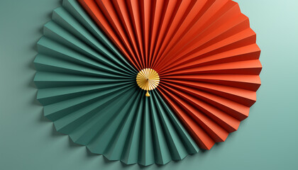 Abstract backdrop with modern geometric shapes in bright colors generated by AI