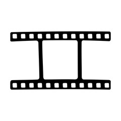 Film vector icon in doodle style. Symbol in simple design. Cartoon object hand drawn isolated on white background.