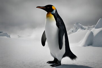penguin on the snow