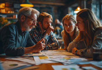 Fototapeta premium Team of professionals discussing over new business project