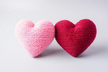 Handmade Knitted Hearts - Crafted Love Symbols for Cozy Creations - Created with Generative AI Tools