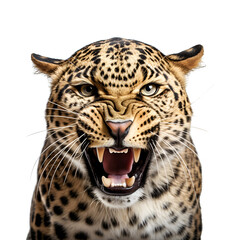 Leopard Half Body Picture, Isolated on Transparent Background, PNG